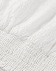 EP YAYING Mulberry Silk White V-Neck Jacquard Jacket