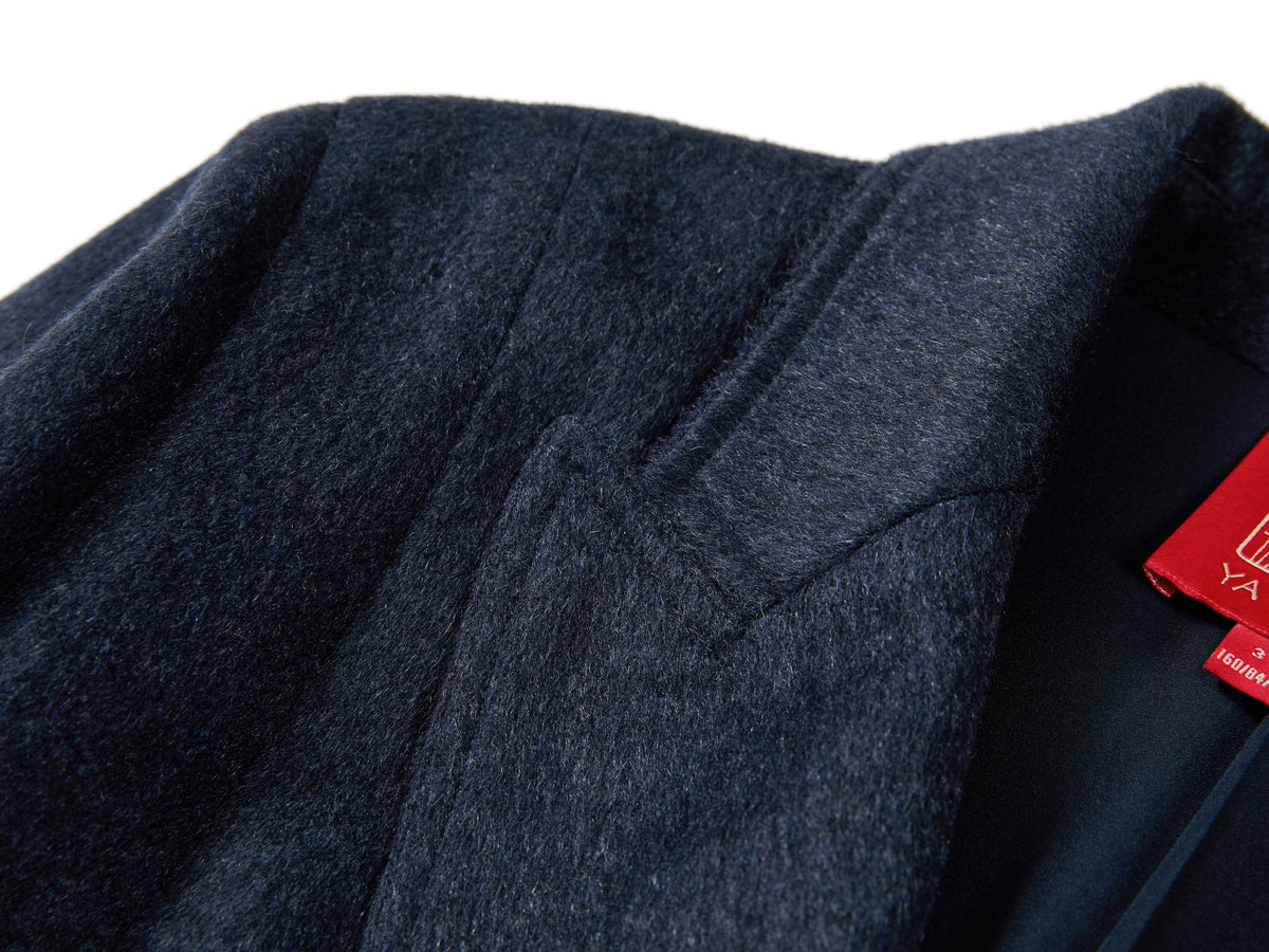 YAYING Navy Peak-Lapel Cashmere Jacket