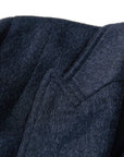 YAYING Navy Peak-Lapel Cashmere Jacket