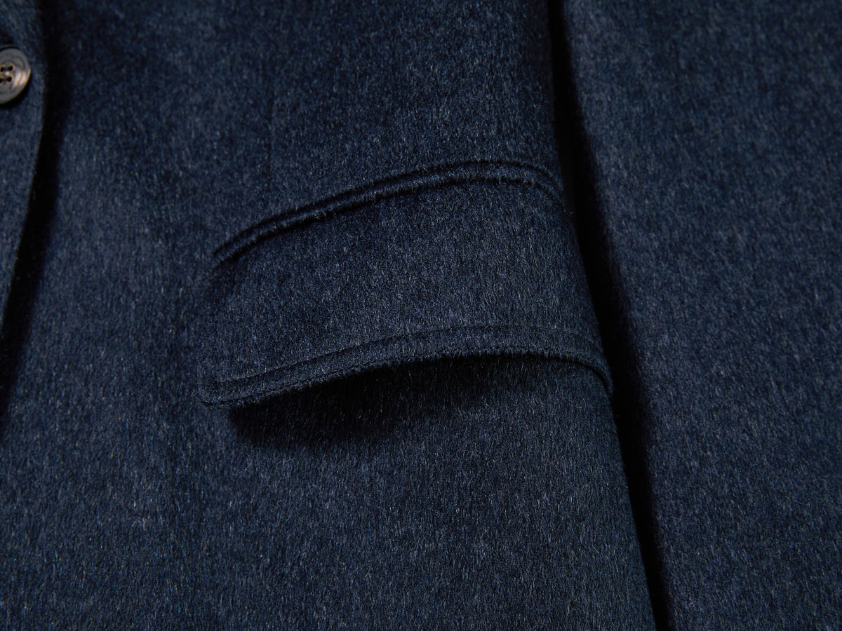 YAYING Navy Peak-Lapel Cashmere Jacket