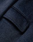 YAYING Navy Peak-Lapel Cashmere Jacket