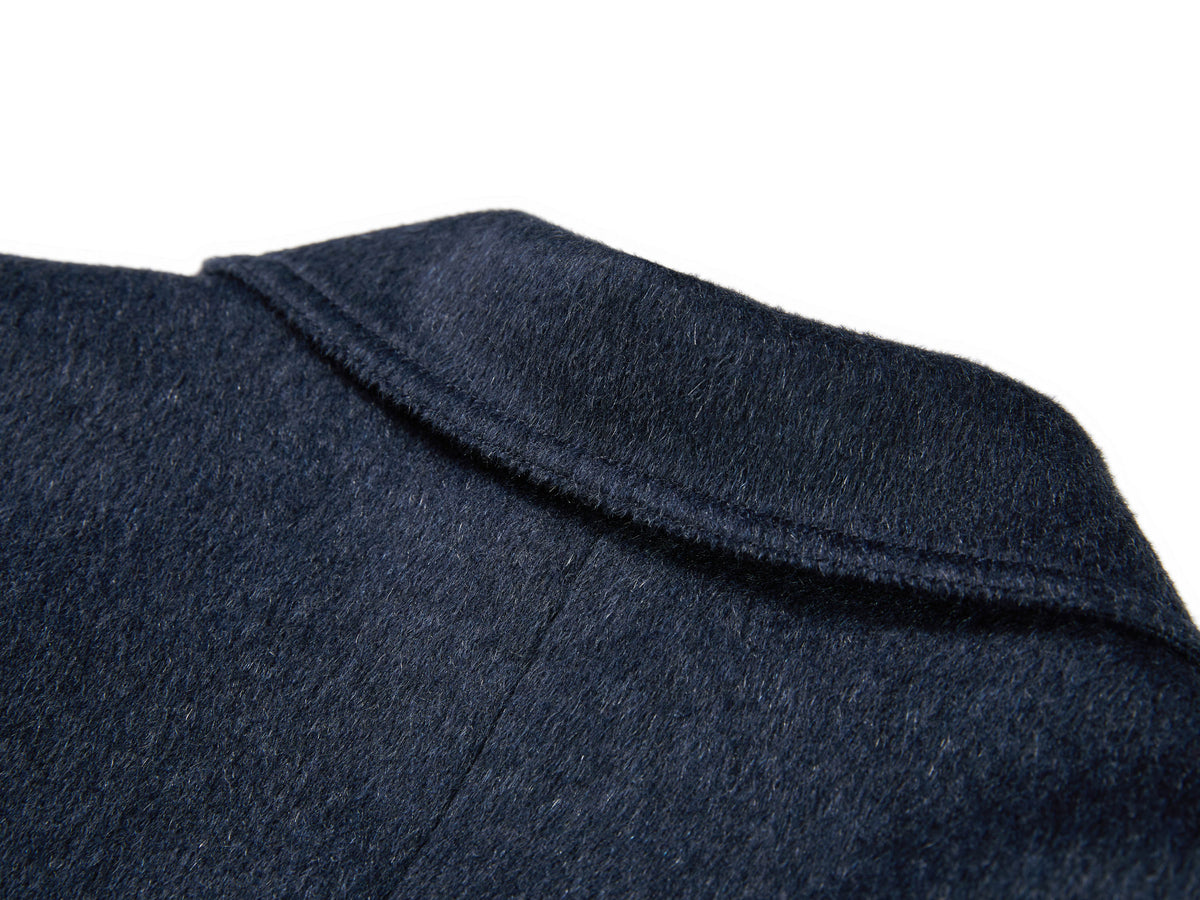 YAYING Navy Peak-Lapel Cashmere Jacket