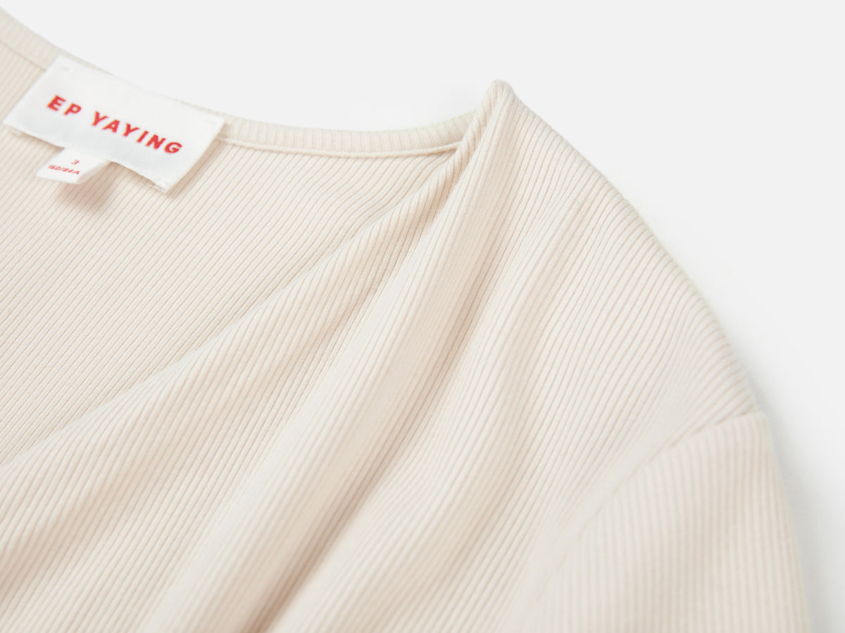 EP YAYING V-Neck Slim-Fit Slimming Top