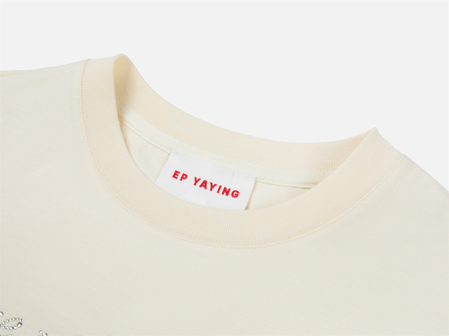 EP YAYING Beige Basic T-Shirt