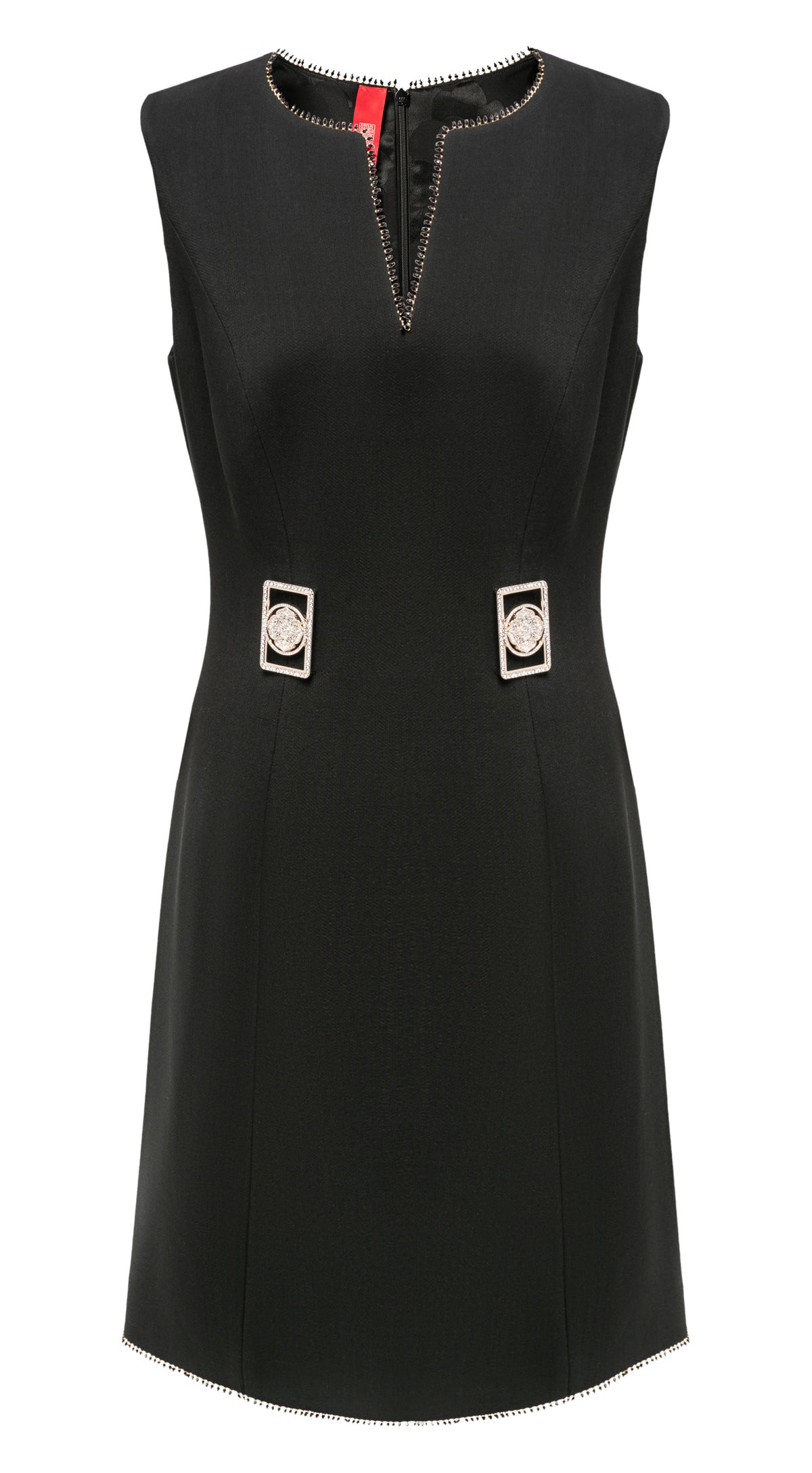 YAYING Embellished Sleeveless A-Line Dress