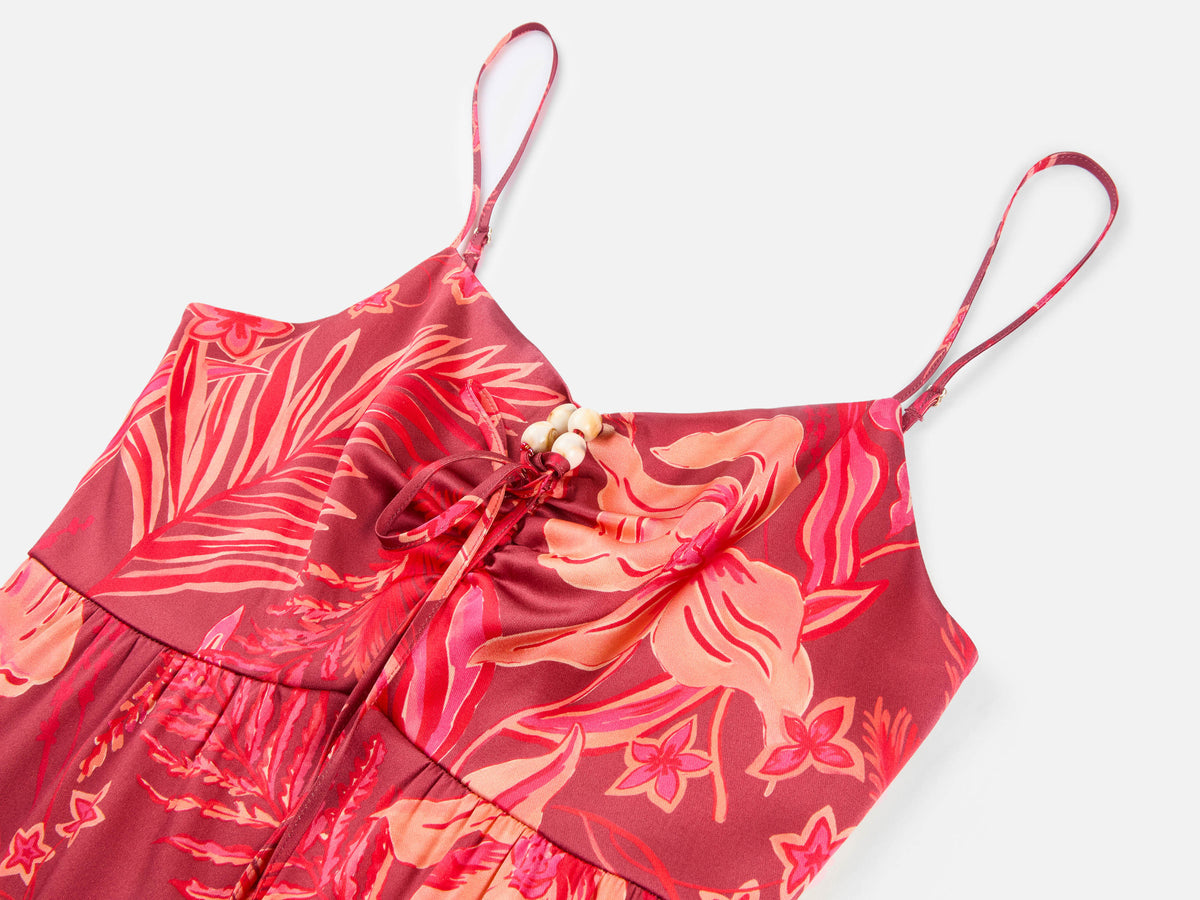EP YAYING Printed Casual Red Camisole Dress