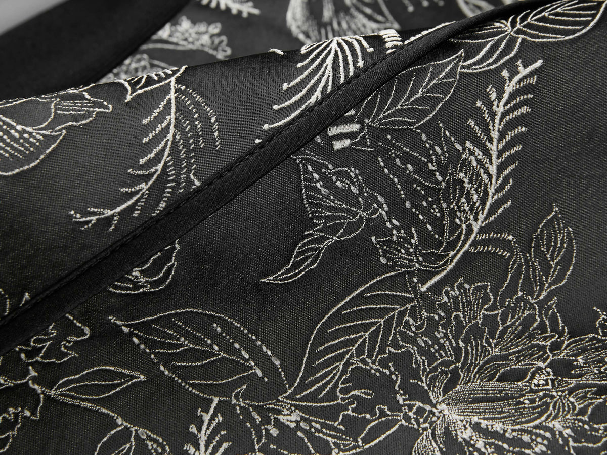 EP YAYING Silk Satin Jacquard Waist-Cinched Blazer