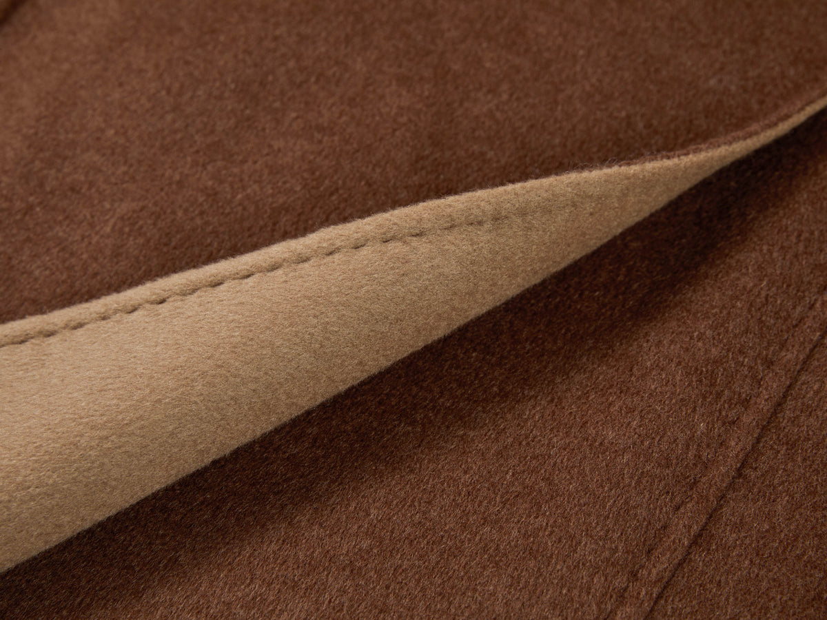 YAYING Silk-Wool-Cashmere Mandarin-Collar Reversible Coat