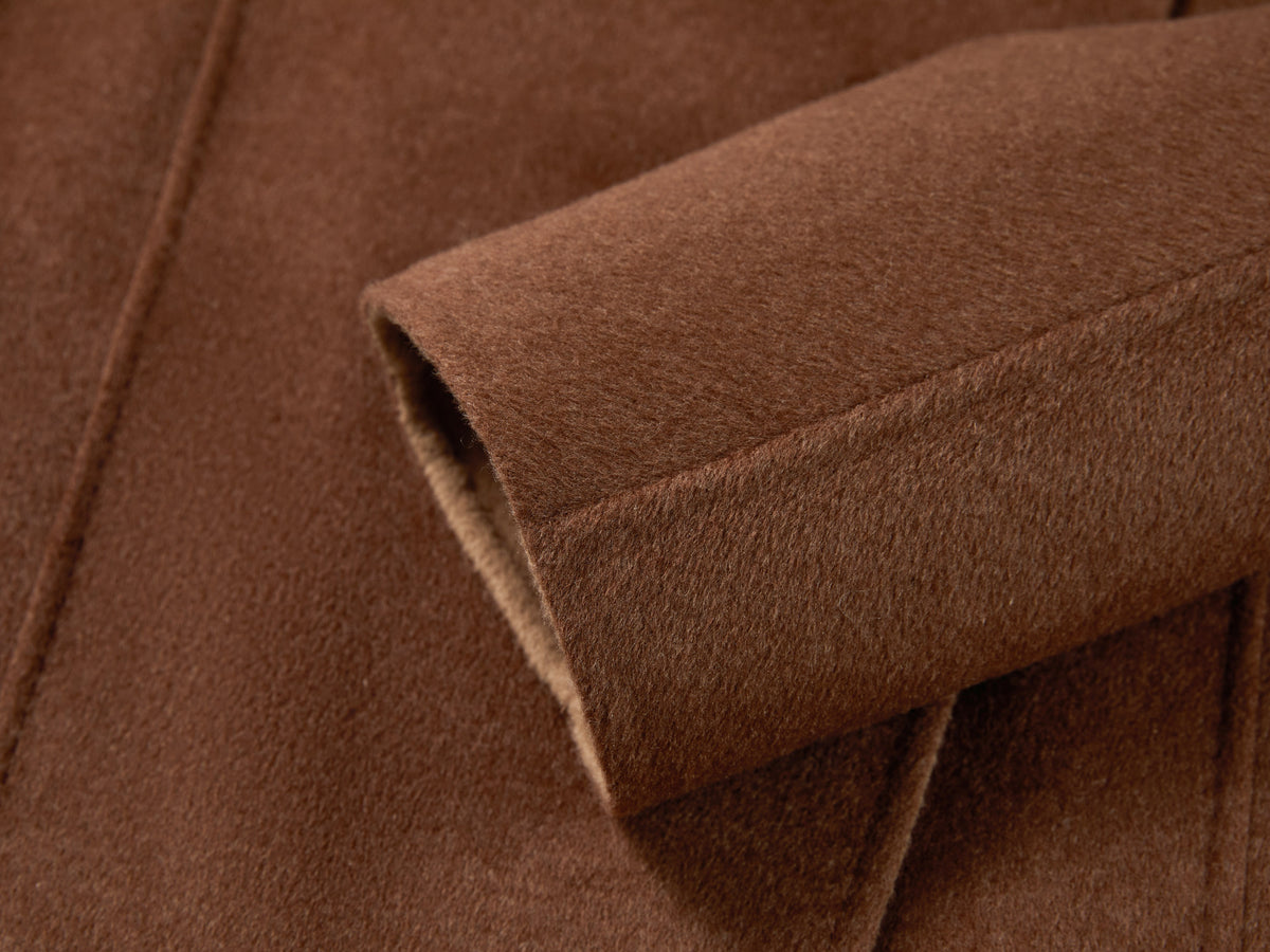 YAYING Silk-Wool-Cashmere Mandarin-Collar Reversible Coat