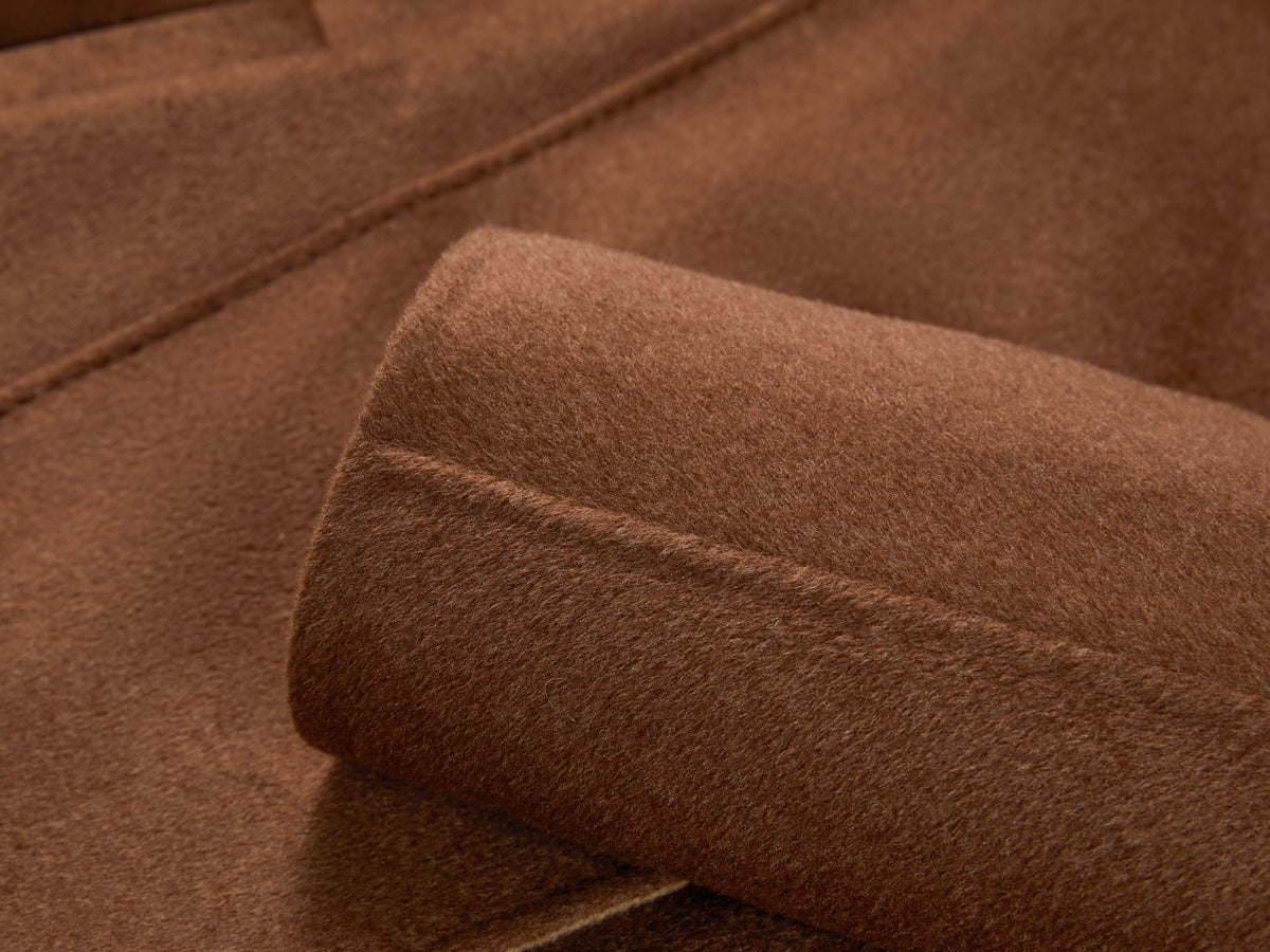 YAYING Silk-Wool-Cashmere Mandarin-Collar Reversible Coat