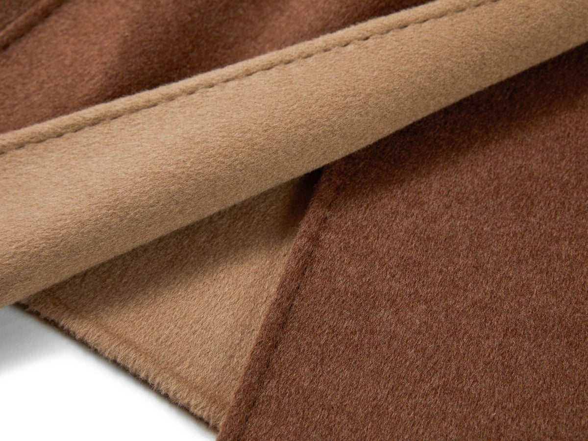 YAYING Silk-Wool-Cashmere Mandarin-Collar Reversible Coat