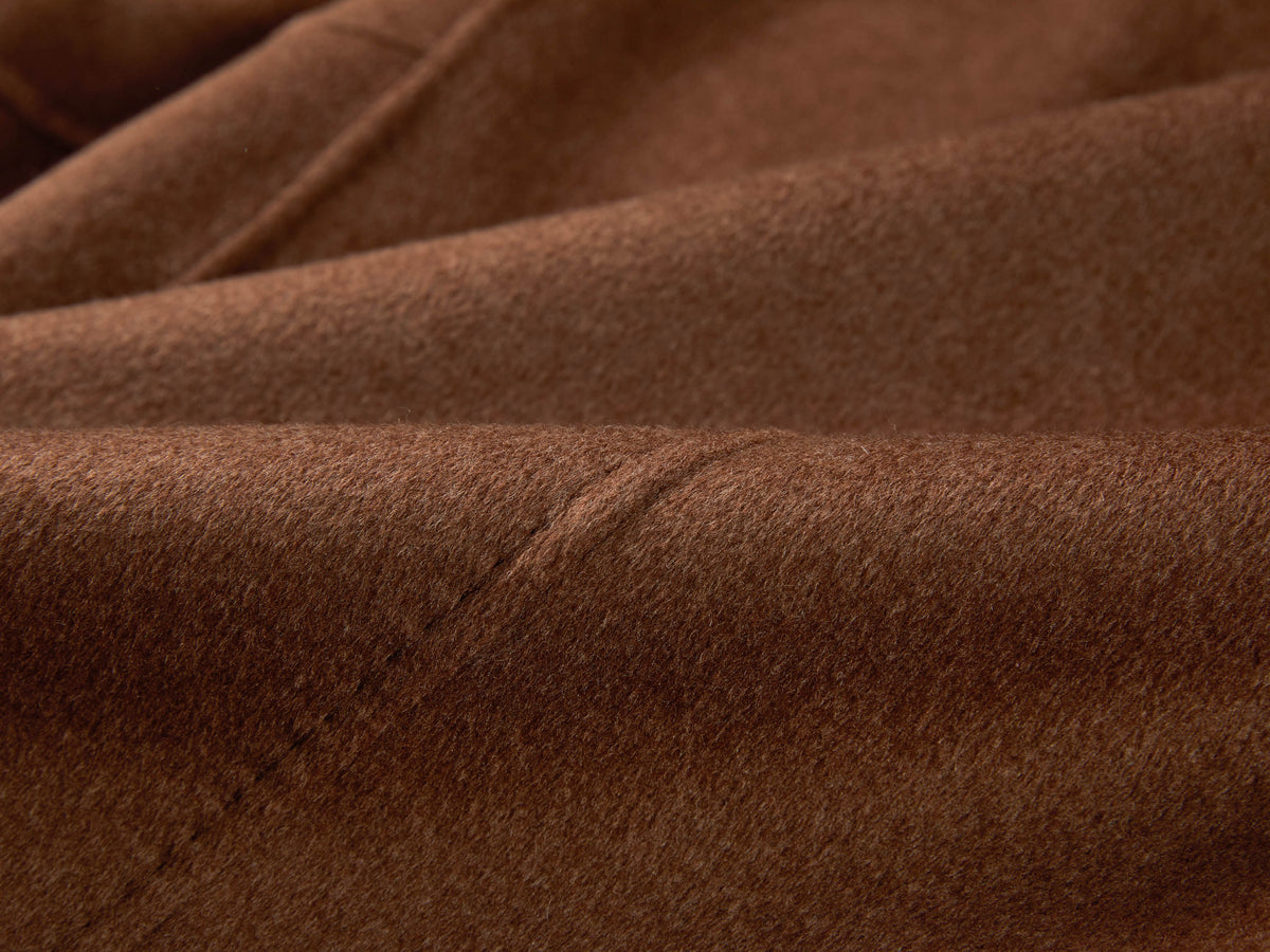 YAYING Silk-Wool-Cashmere Mandarin-Collar Reversible Coat