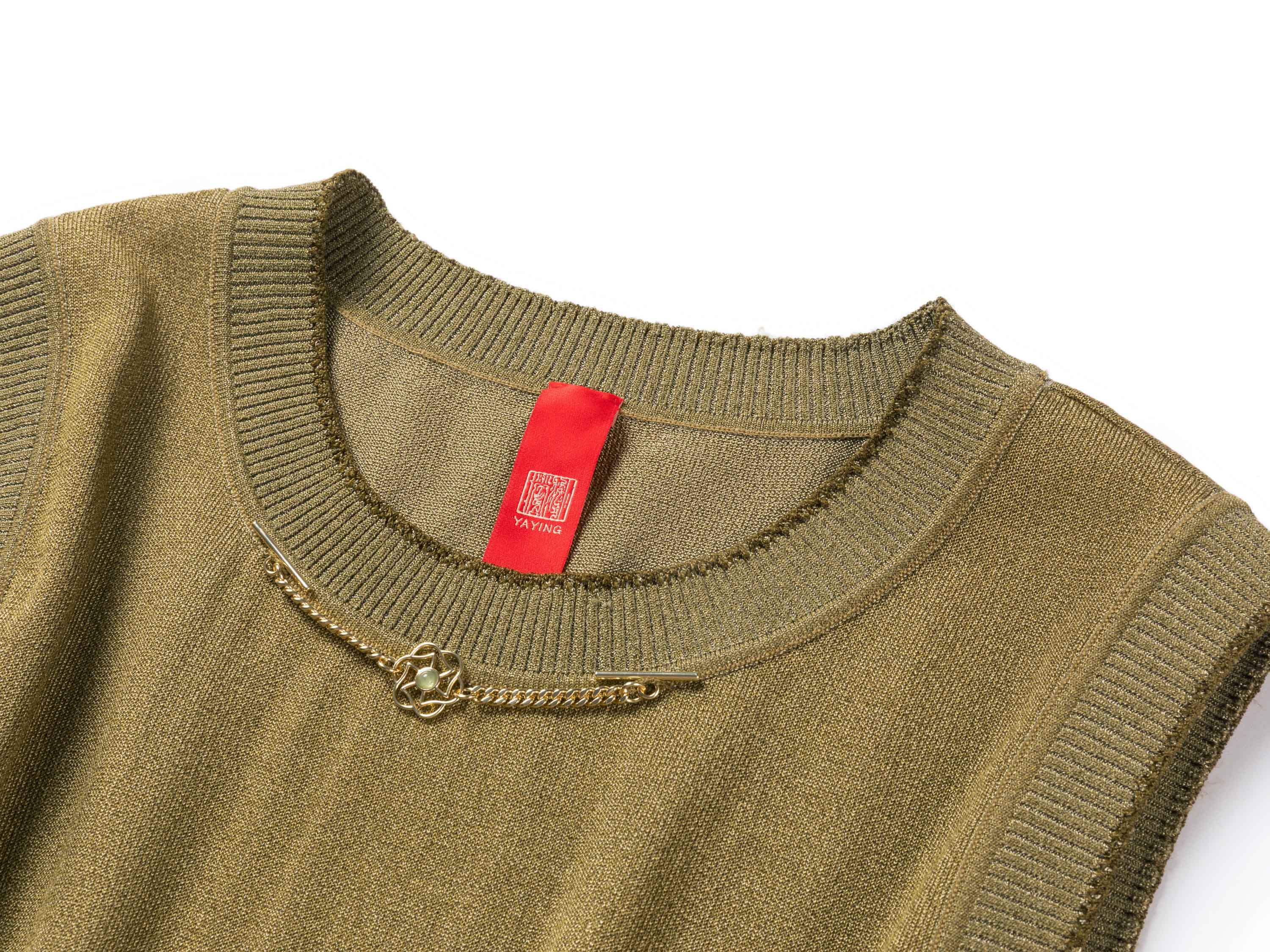 YAYING Khaki Waist Dress