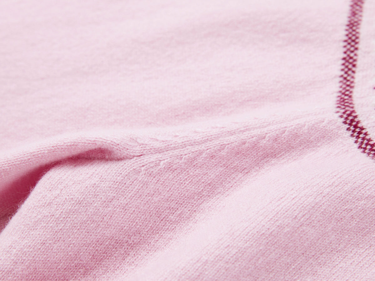 YAYING Wool-Cashmere Round-Neck Jacquard Knit Cardigan