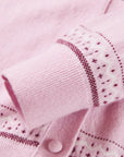 YAYING Wool-Cashmere Round-Neck Jacquard Knit Cardigan