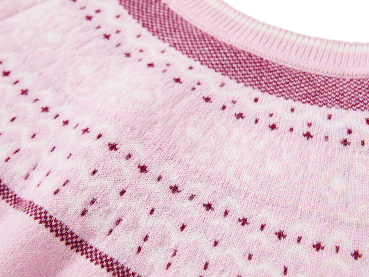 YAYING Wool-Cashmere Round-Neck Jacquard Knit Cardigan