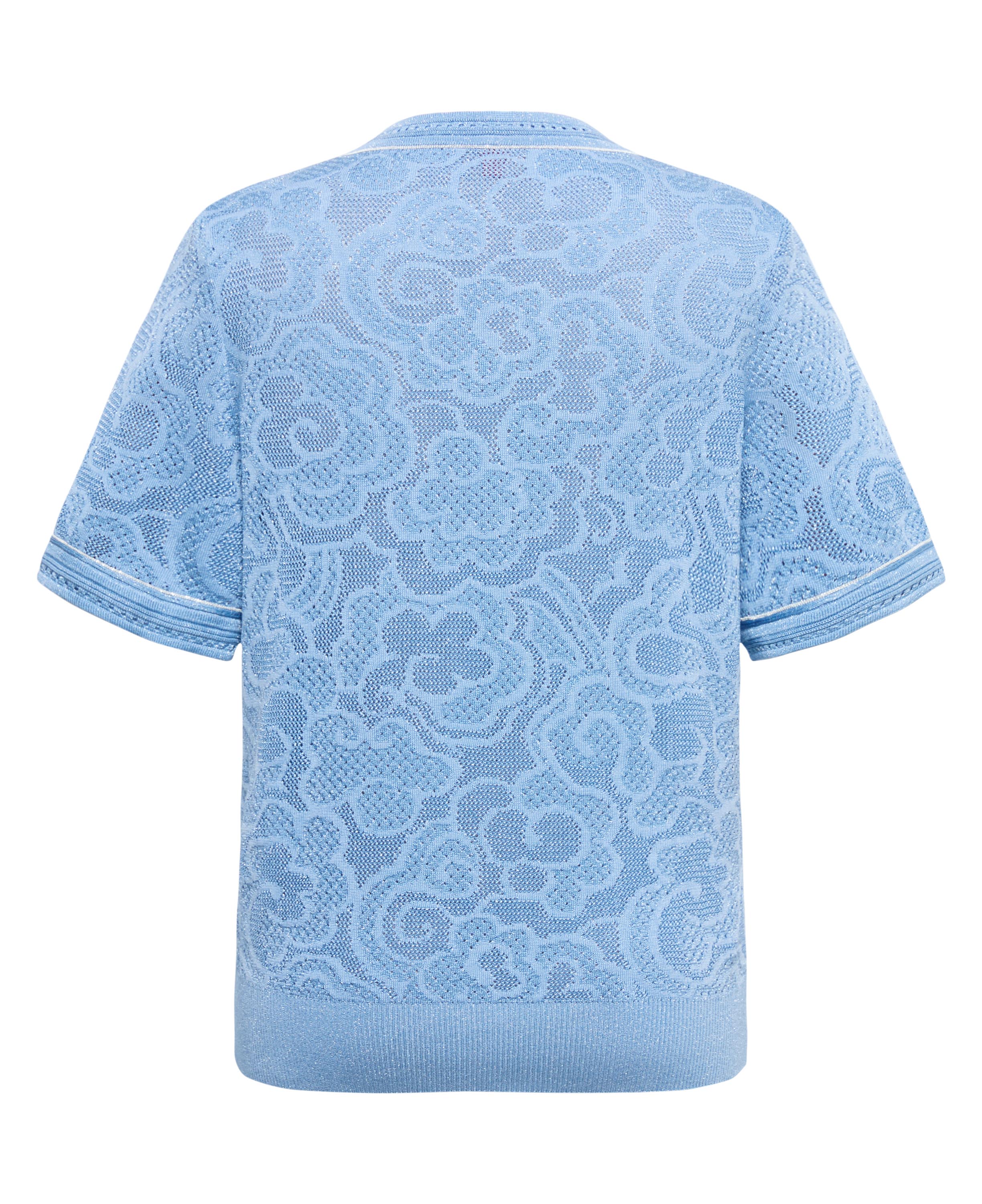 YAYING Blue Lace Knit Top