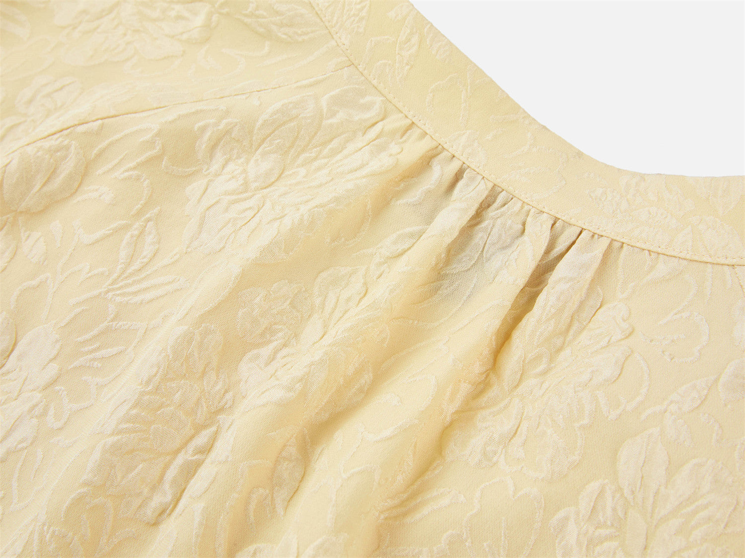 EP YAYING Lantern Sleeve Silk Shirt EGKES2311AY