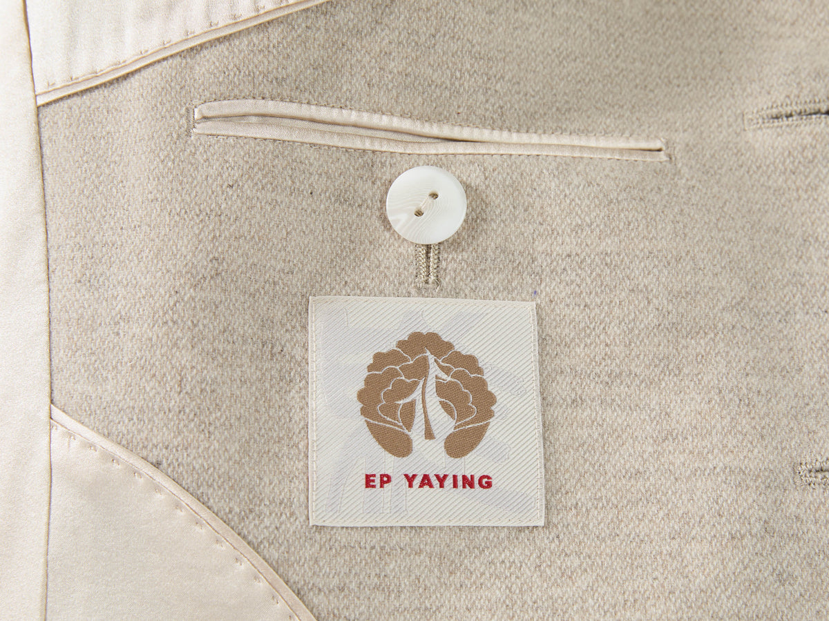 EP YAYING Light Heather Gray Stand-Collar Double-Face Short Coat