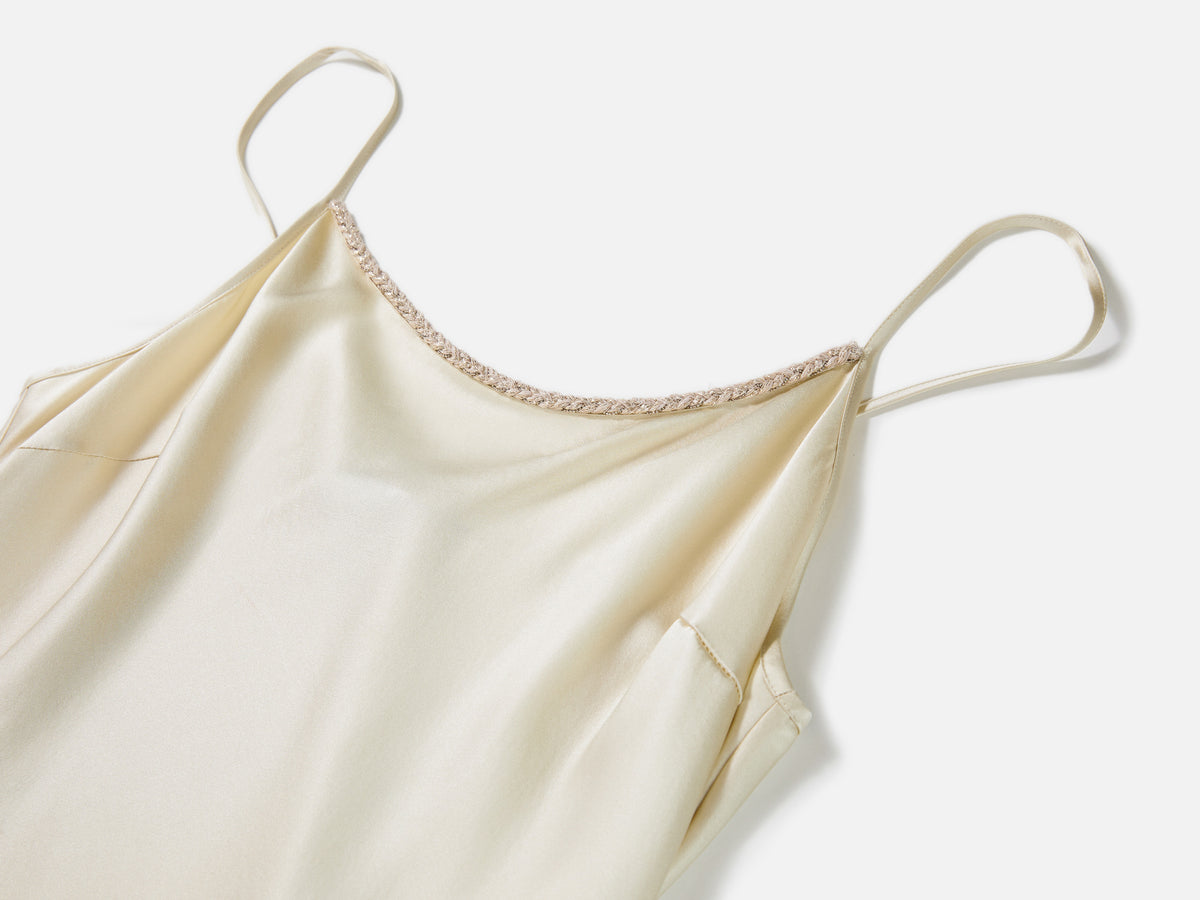 EP YAYING Blue Label Elegant Silk Slip Dress