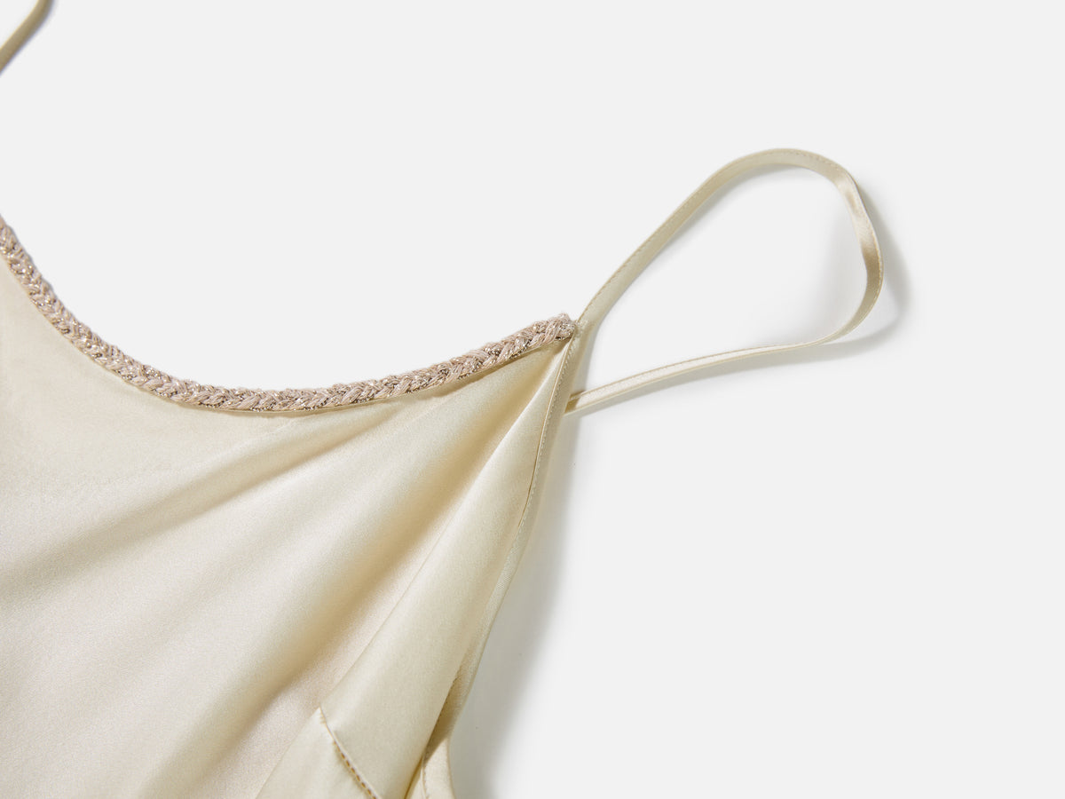 EP YAYING Blue Label Elegant Silk Slip Dress