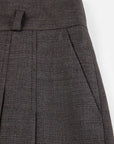 EP YAYING Pleated High-Waist Tailored Mini Skirt