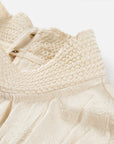 Silk Double-Face Satin Micro-Pleat Mandarin Collar Top
