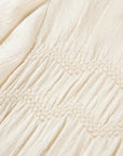 Silk Double-Face Satin Micro-Pleat Mandarin Collar Top