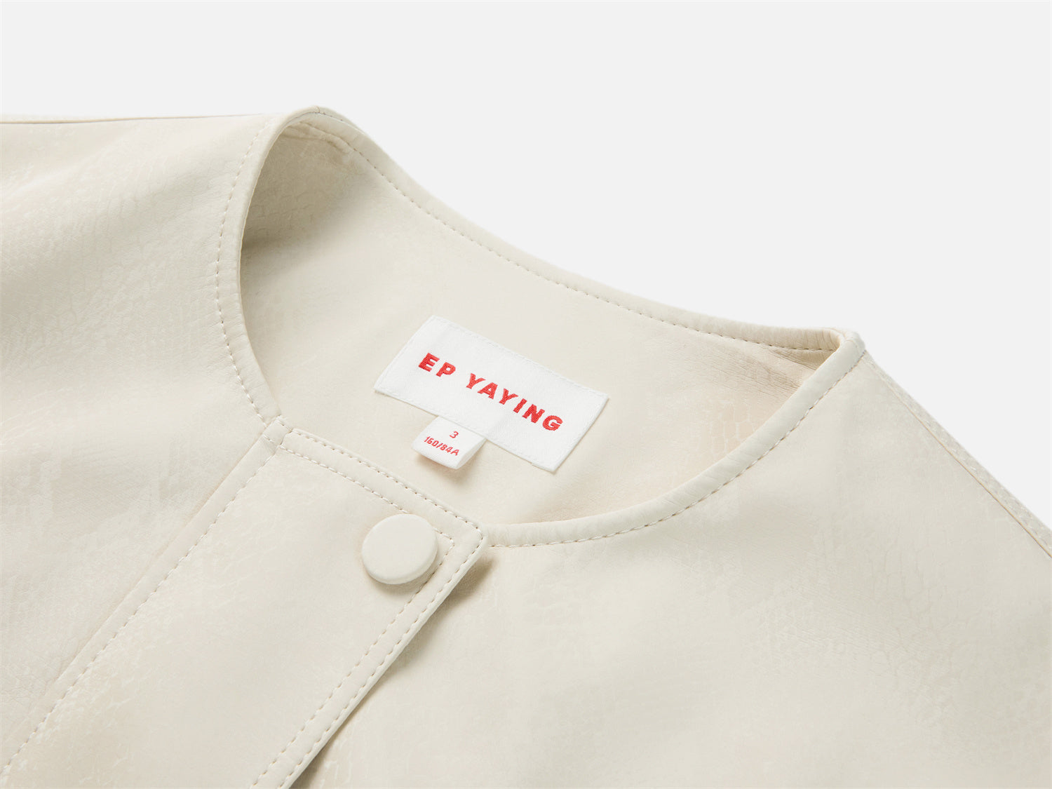 EP YAYING Leather Texture Coat EGKPP1282AM