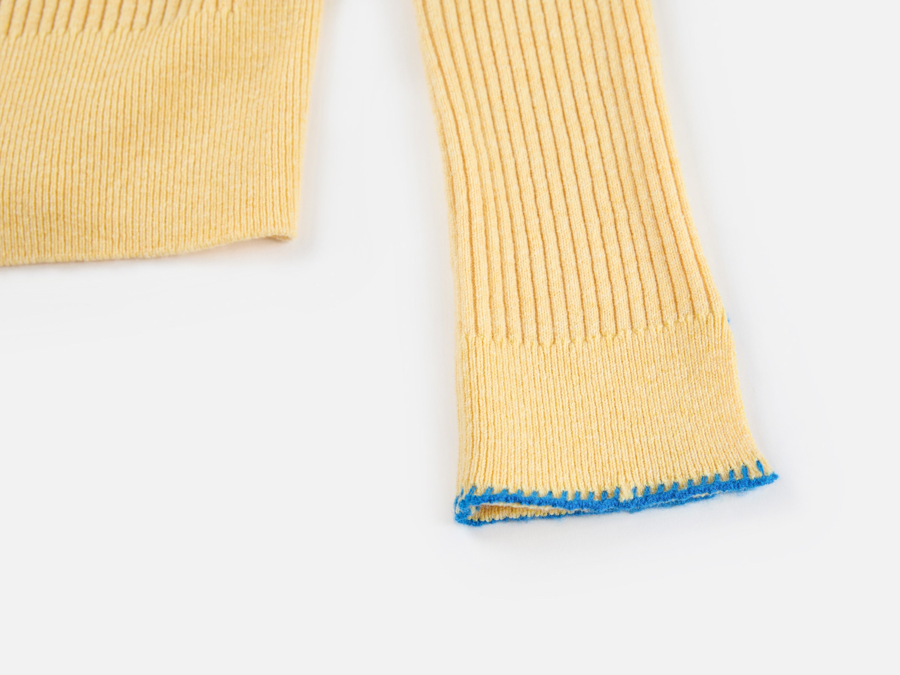 EP YAYING Colorful Button Ribbed Stand-Collar Cardigan