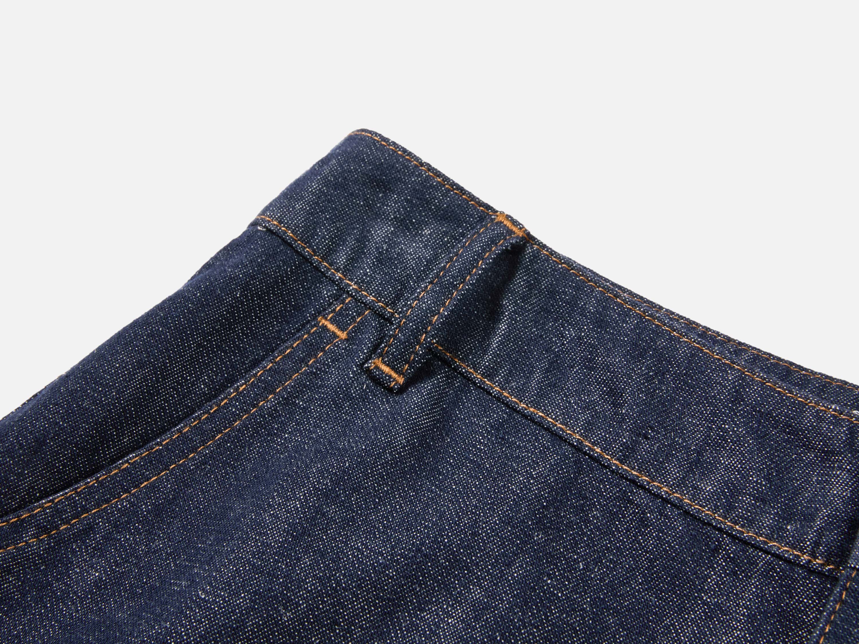 EP YAYING Linen-Lyocell High-Waist Wide-Leg Cropped Denim Pant