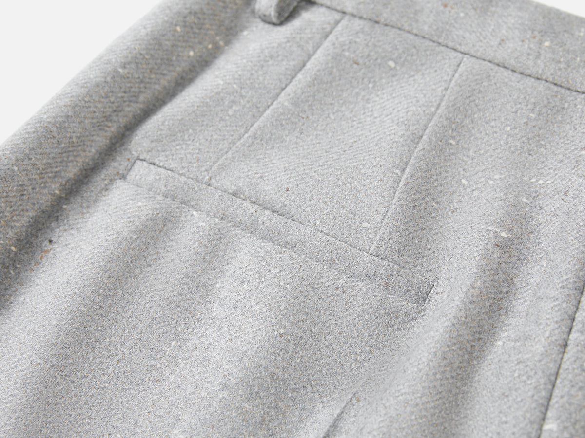 EP YAYING Blue Label Silk-Wool Wide-Leg Pants