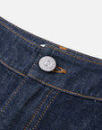 EP YAYING Linen-Lyocell High-Waist Wide-Leg Cropped Denim Pant