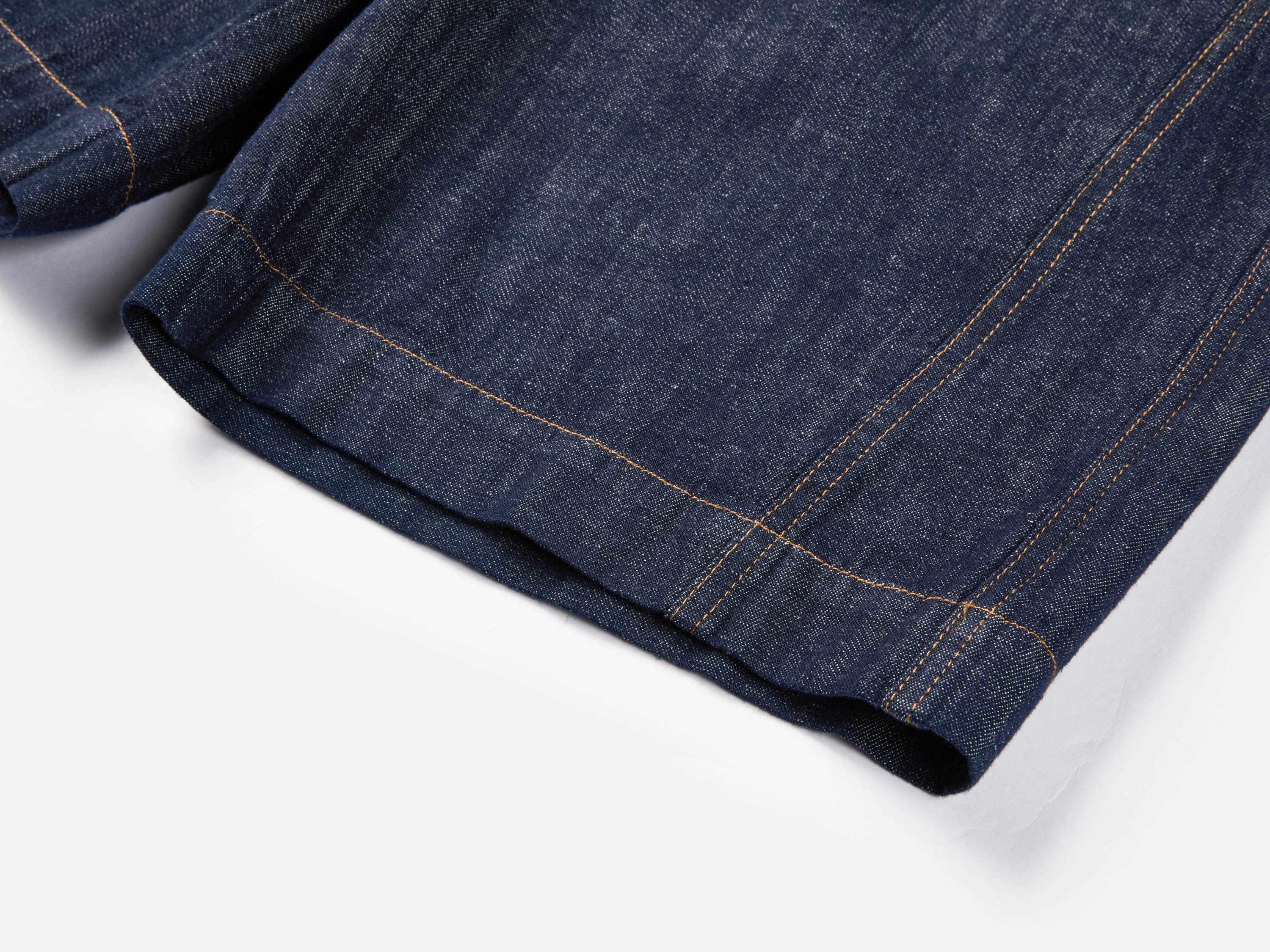 EP YAYING Linen-Lyocell High-Waist Wide-Leg Cropped Denim Pant