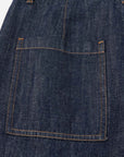 EP YAYING Linen-Lyocell High-Waist Wide-Leg Cropped Denim Pant