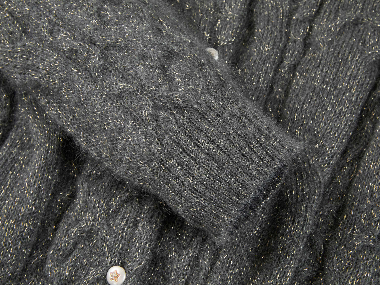 EP YAYING Mohair Knitted Cardigan