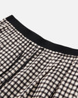 EP YAYING Cotton Check Pleated Wide Leg Pants