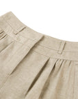 YAYING LINEN HIGH-WAIST SHORTS