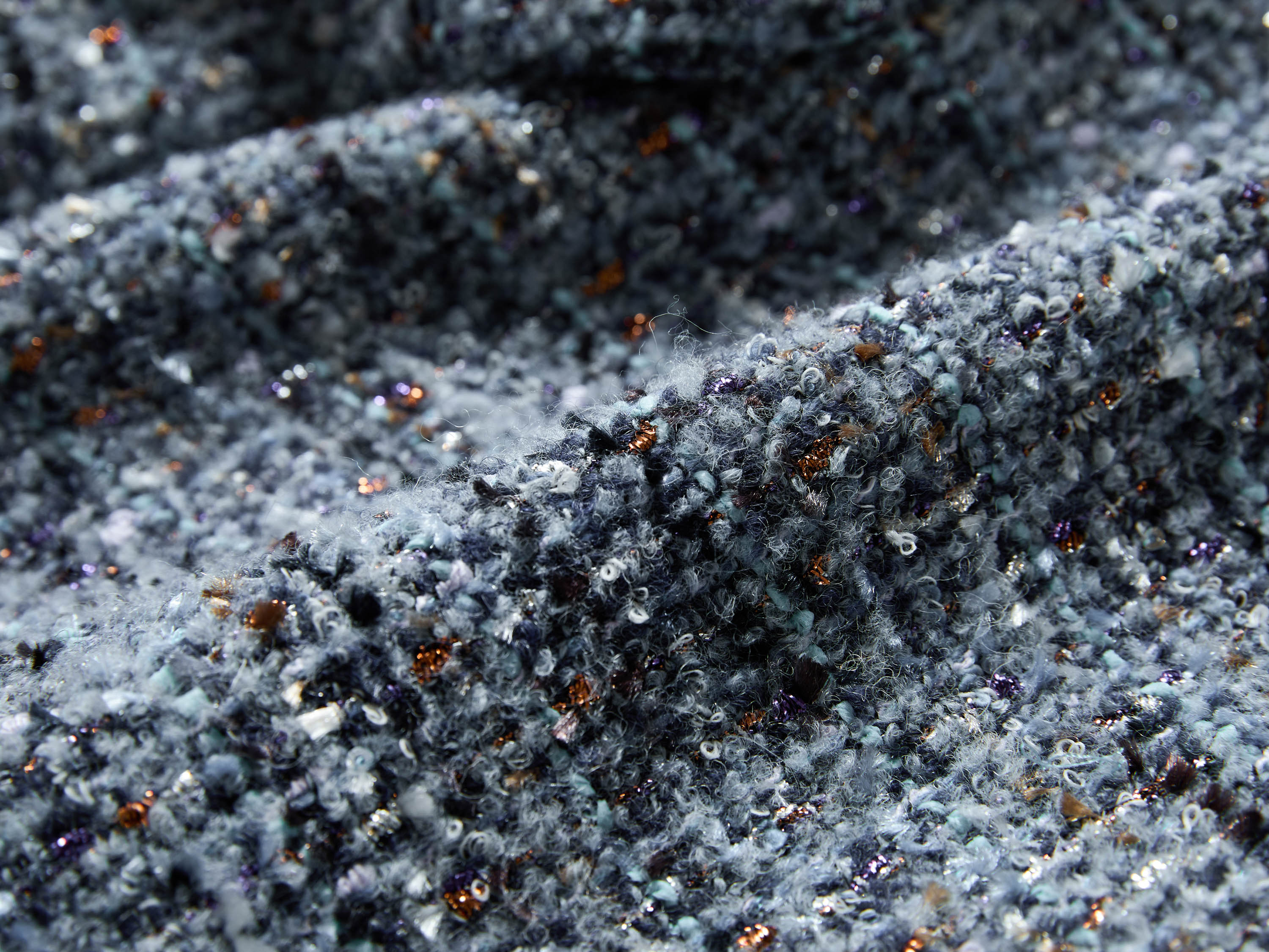 EP YAYING Blue-Grey Tweed Jacket