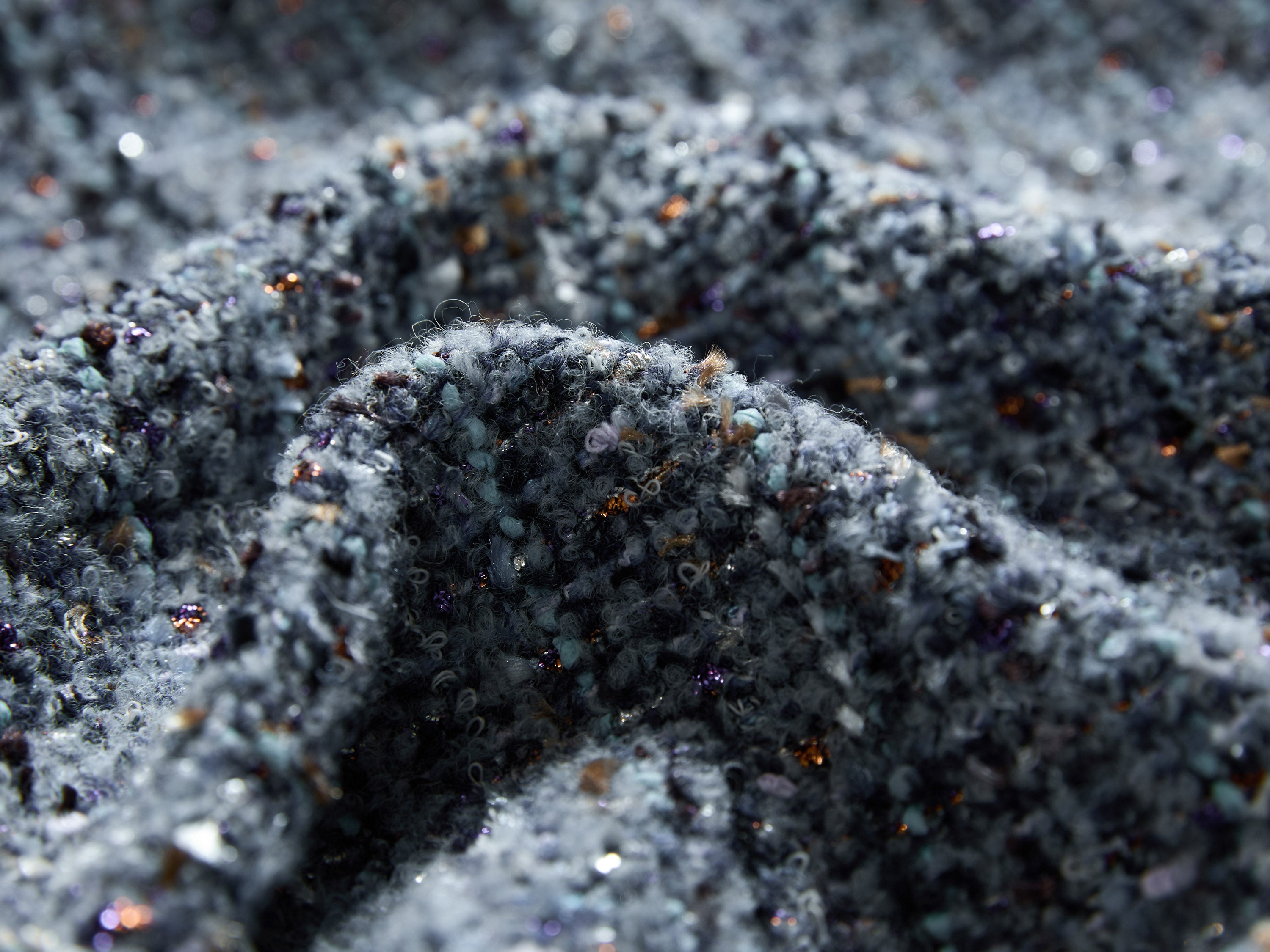 EP YAYING Blue-Grey Tweed Jacket