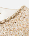 EP YAYING Gold Sequin French Chanel-Style Jacket
