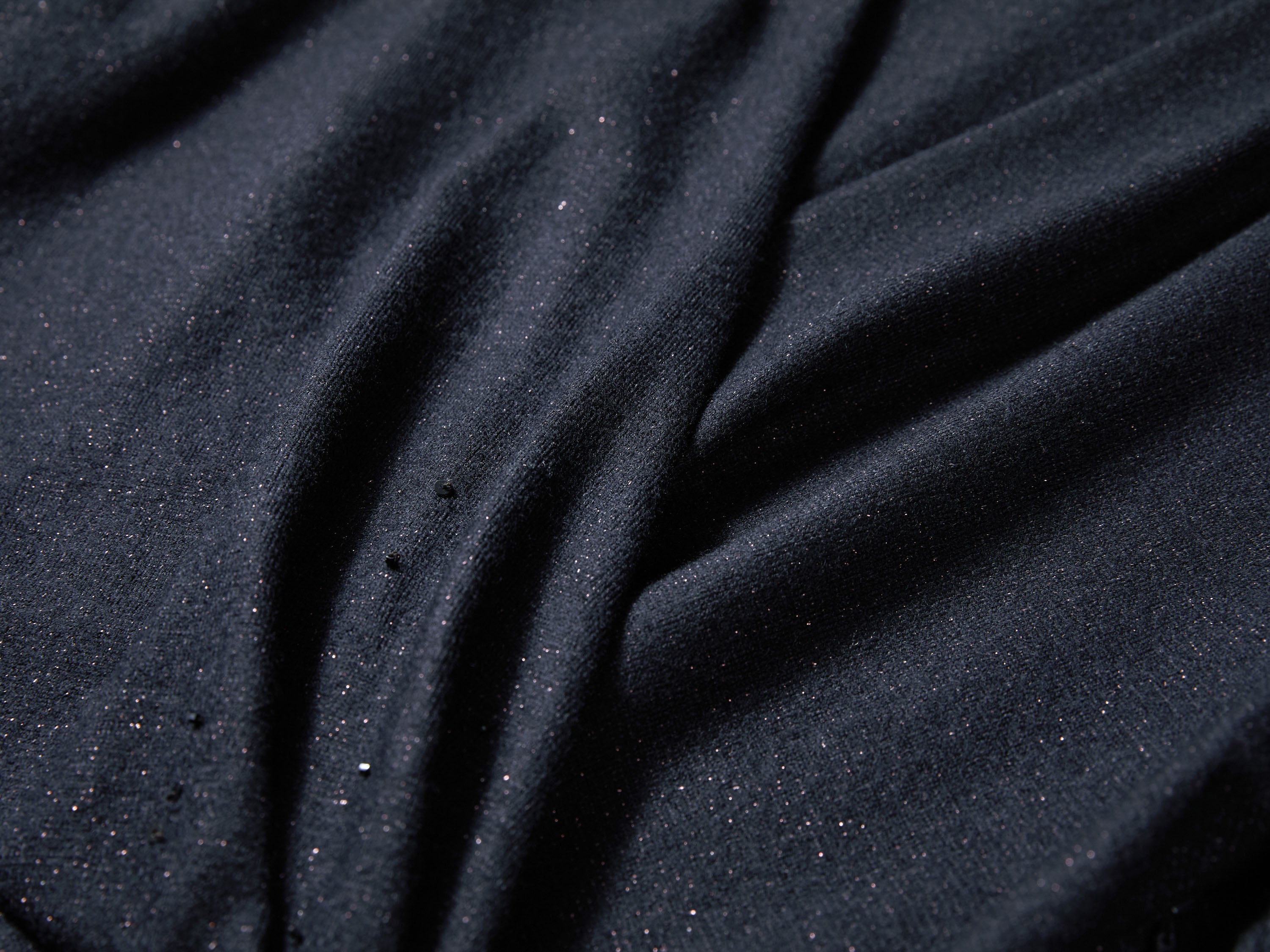 EP YAYING Blue V-Neck Pleated Dress