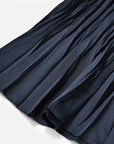 EP YAYING Blue V-Neck Pleated Dress