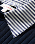 EP YAYING Striped Shirt-Splice Faux Layered Knit Top