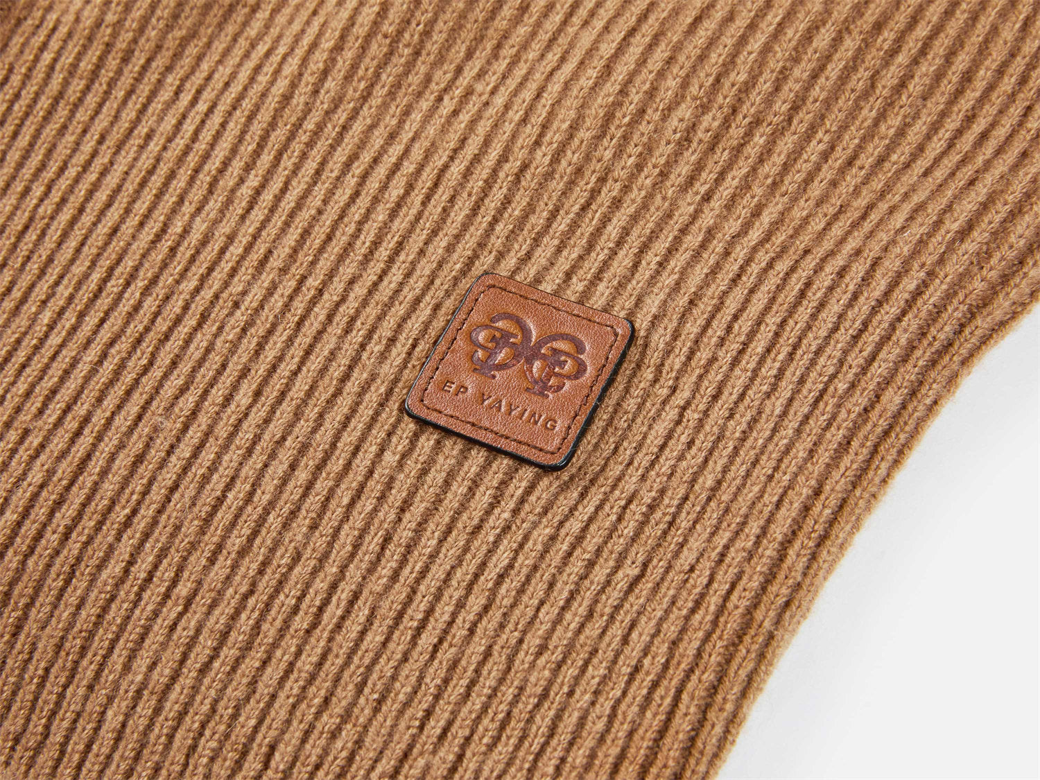 EP YAYING Cashmere Leather Collar Knitted Sweater