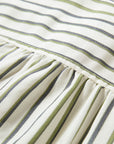 EP YAYING Green Stripe Ruffle Collar Blouse