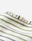 EP YAYING Green Stripe Ruffle Collar Blouse
