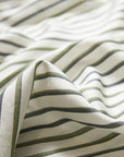 EP YAYING Green Stripe Ruffle Collar Blouse