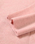EP YAYING Full-Zip Lapel Ribbed Knit Cardigan