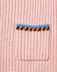 EP YAYING Light Color Cashmere Colorblock Trim Zip Pullover